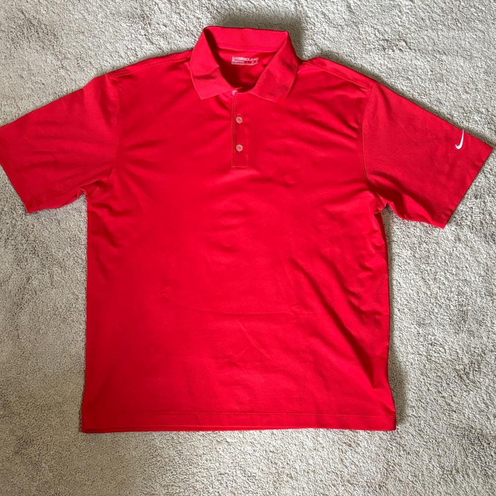 Nike Golf Men's Fit Dry Polo Shirt in Bold Red